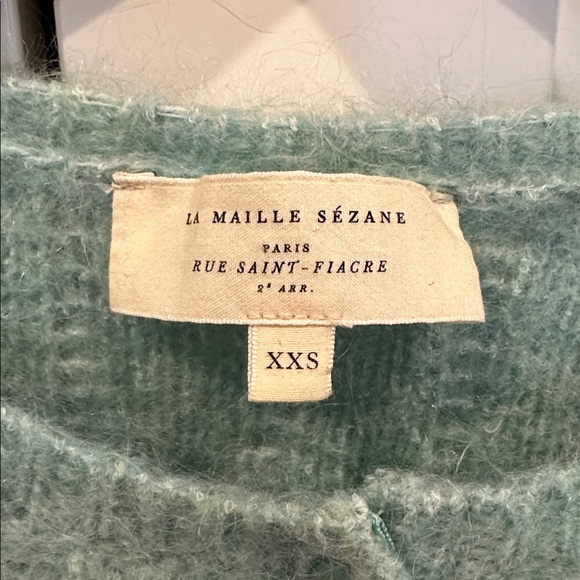 Sézane Seagreen Wool Cardigan XXS - Picture 3 of 7